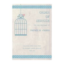 Birdcage Order of Service
