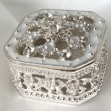 Silver Plated & Epoxy Trinket Box