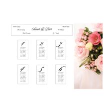 Pink Bouquet A3 Table Plan