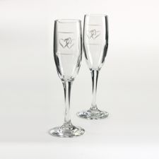 Linked at the Heart Champagne Flutes