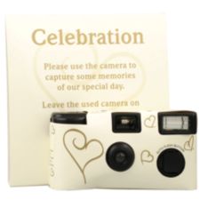 Ivory & gold hearts camera