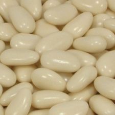 ivory sugared almonds