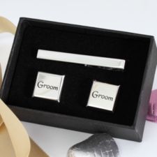 groom cufflinks & tie pin set
