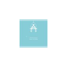 Lovebirds Sky Blue Wedding Reply Card