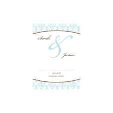 Damask Blue Wedding Reply Card