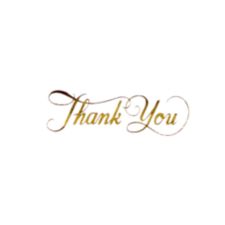 Clear & Gold Thank You Seals