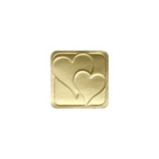 Gold Embossed Heart Seals