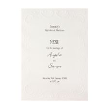 Romance Menu Card