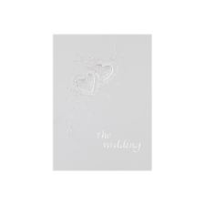 Romantic Heart White Wedding Menu Cards