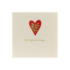 Red Heart Wedding Invitation Pack