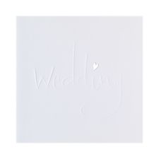 Heartfelt White Menu Card
