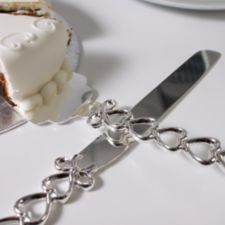 heart handles serving set
