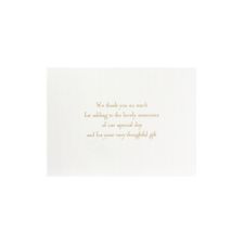 Smooth White Thank You Card