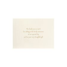 Smooth Cream Thank You Card