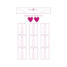 fuchsia ribbons a2 table plan