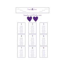 Ribbons A2 Table Plan