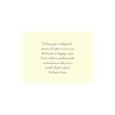 Wedding Note Cards, Direction Cards and Gift Inserts