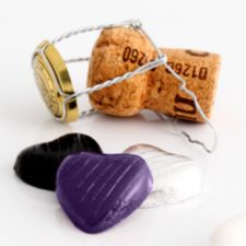 purple foil chocolate hearts
