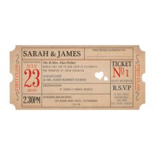 Ticket to Love Day Invitation